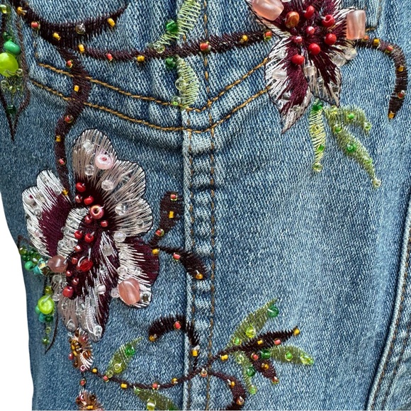 Very Vera Boho Embroidered and Beaded Denim Jacket - Picture 8 of 8